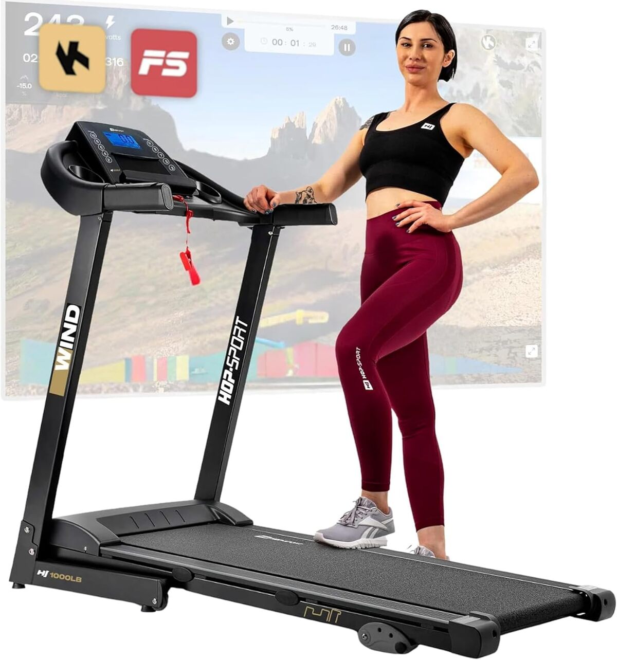 Test du tapis de course Hop-Sport HS-1000LB Wind : performance et innovation à domicile