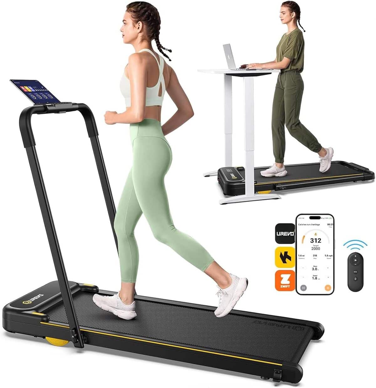 Test du tapis de course pliable UREVO 3 en 1 : technologie et confort pour maison et bureau
