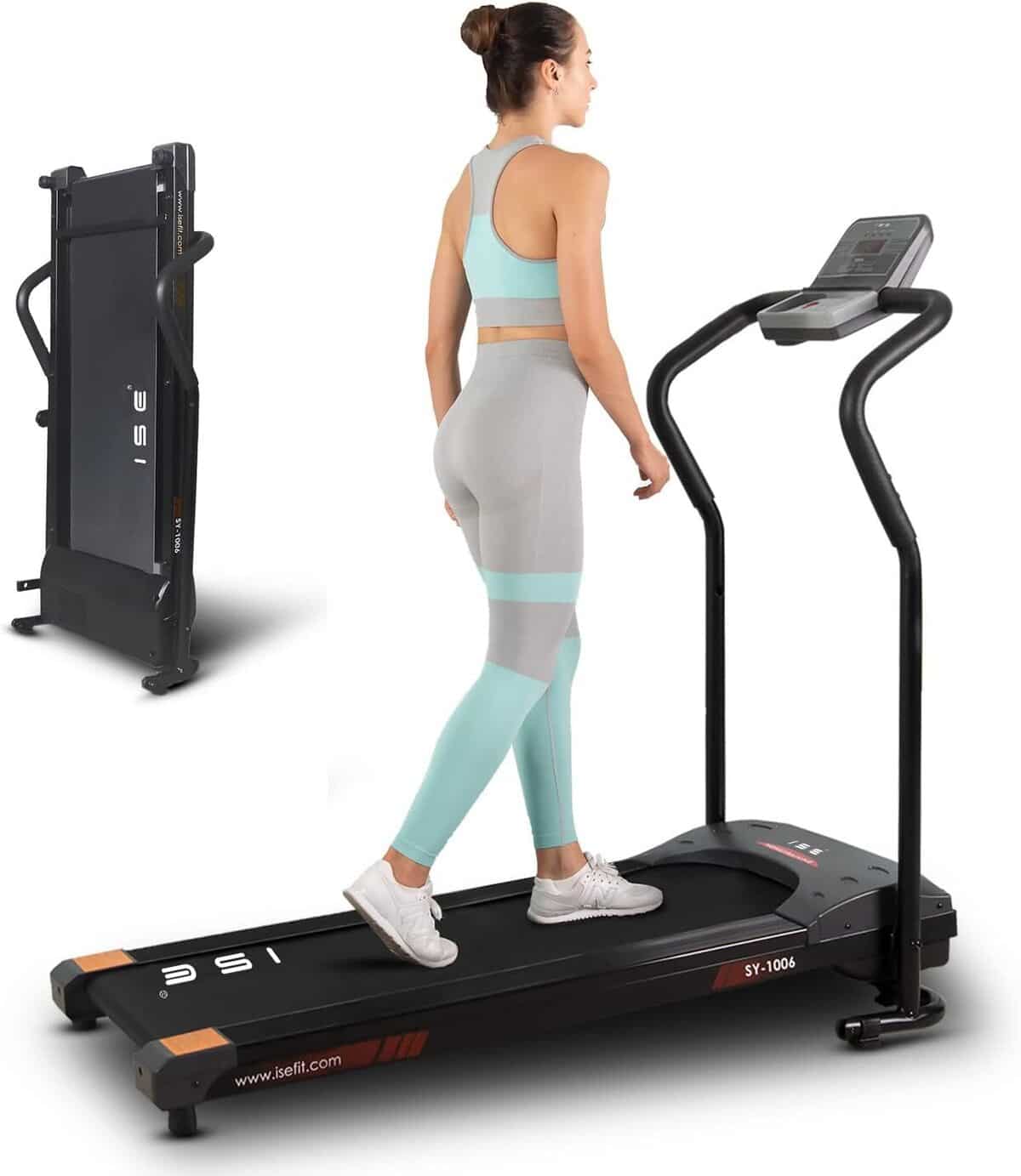 Test : tapis de course ISE 750W compact et pliable