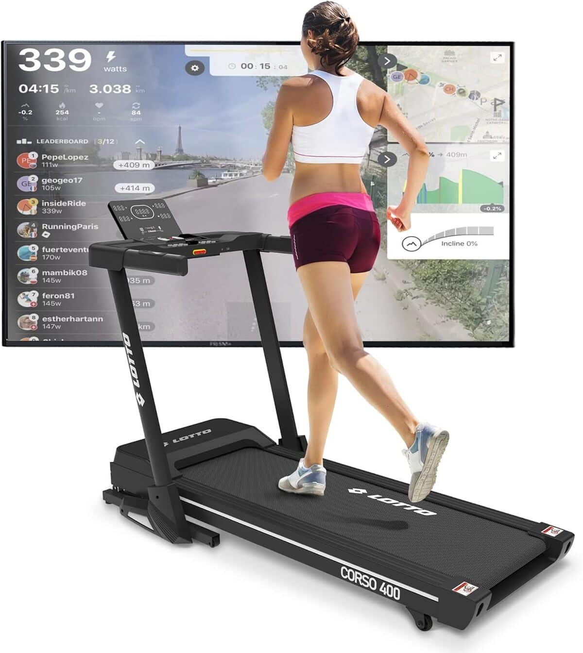 Test : tapis de course pliable Lotto Corso 400, puissant et connecté