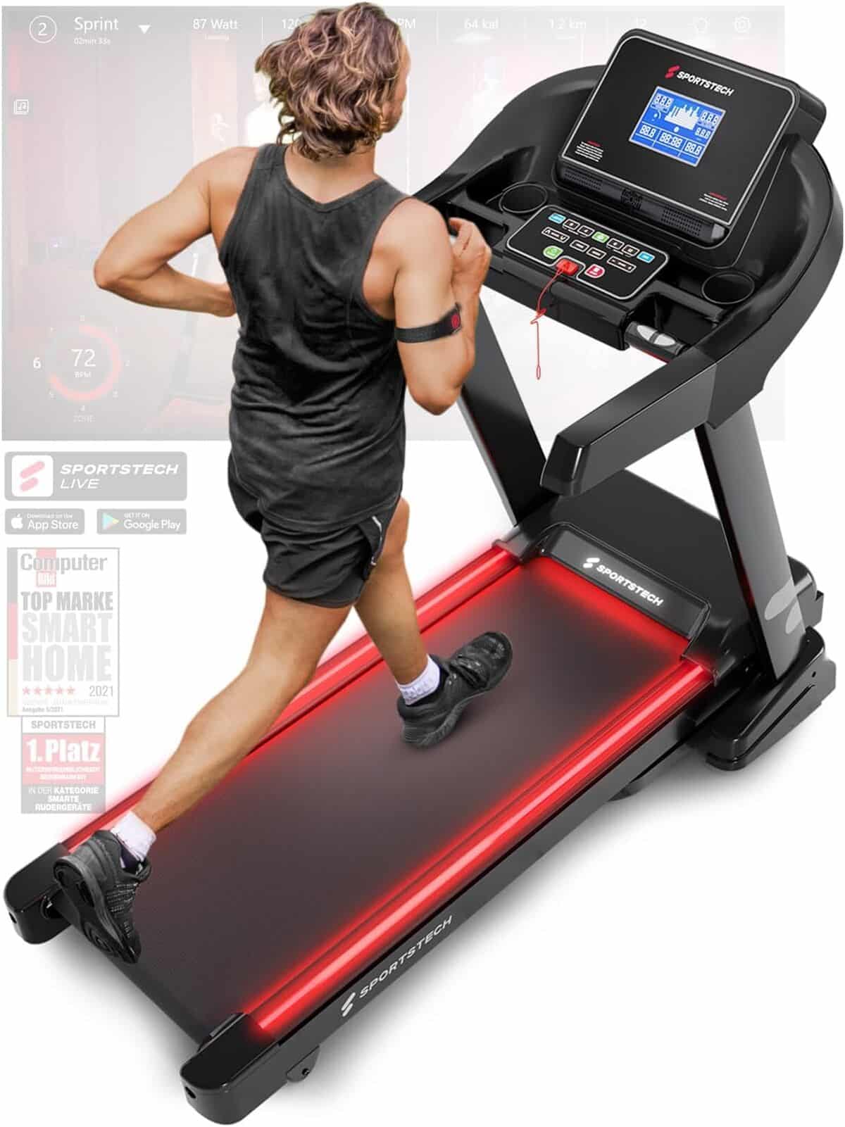 Test : tapis de course professionnel Sportstech F37s