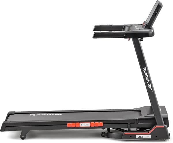 Reebok Tapis de Course Jet 100 Z - Kinomap et Zwift - 130x43cm - 18km/h - 24 programmes