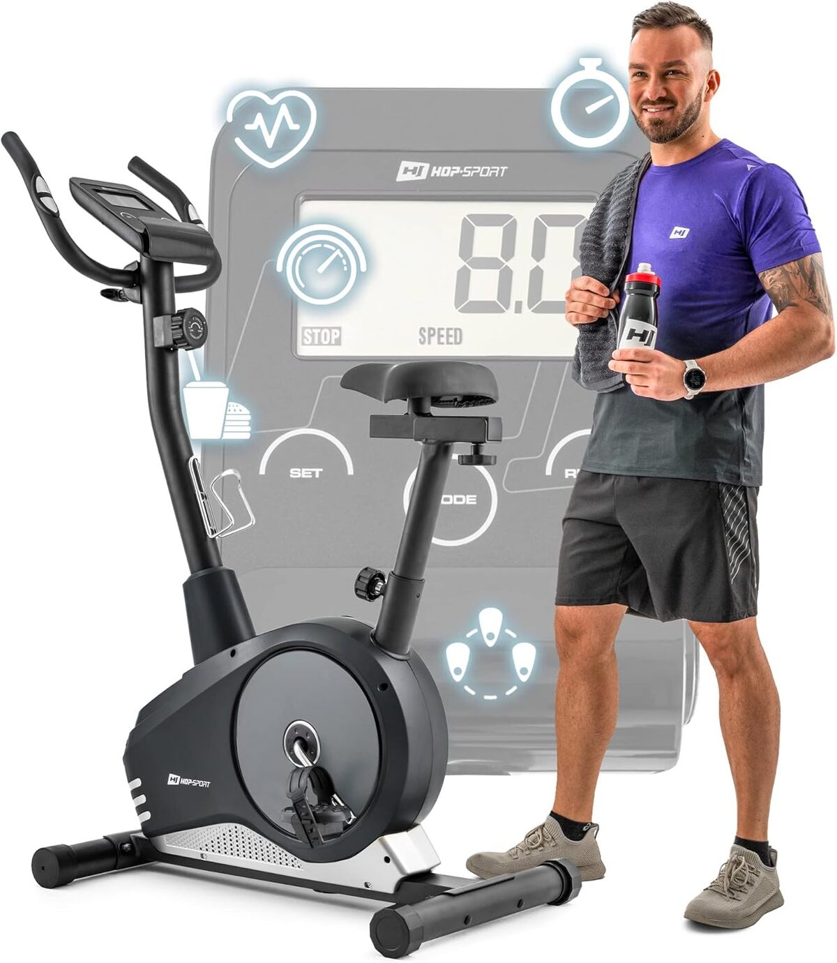 Test du vélo d'appartement Hop-Sport HS-2080 Spark : puissance et fonctionnalités au rendez-vous