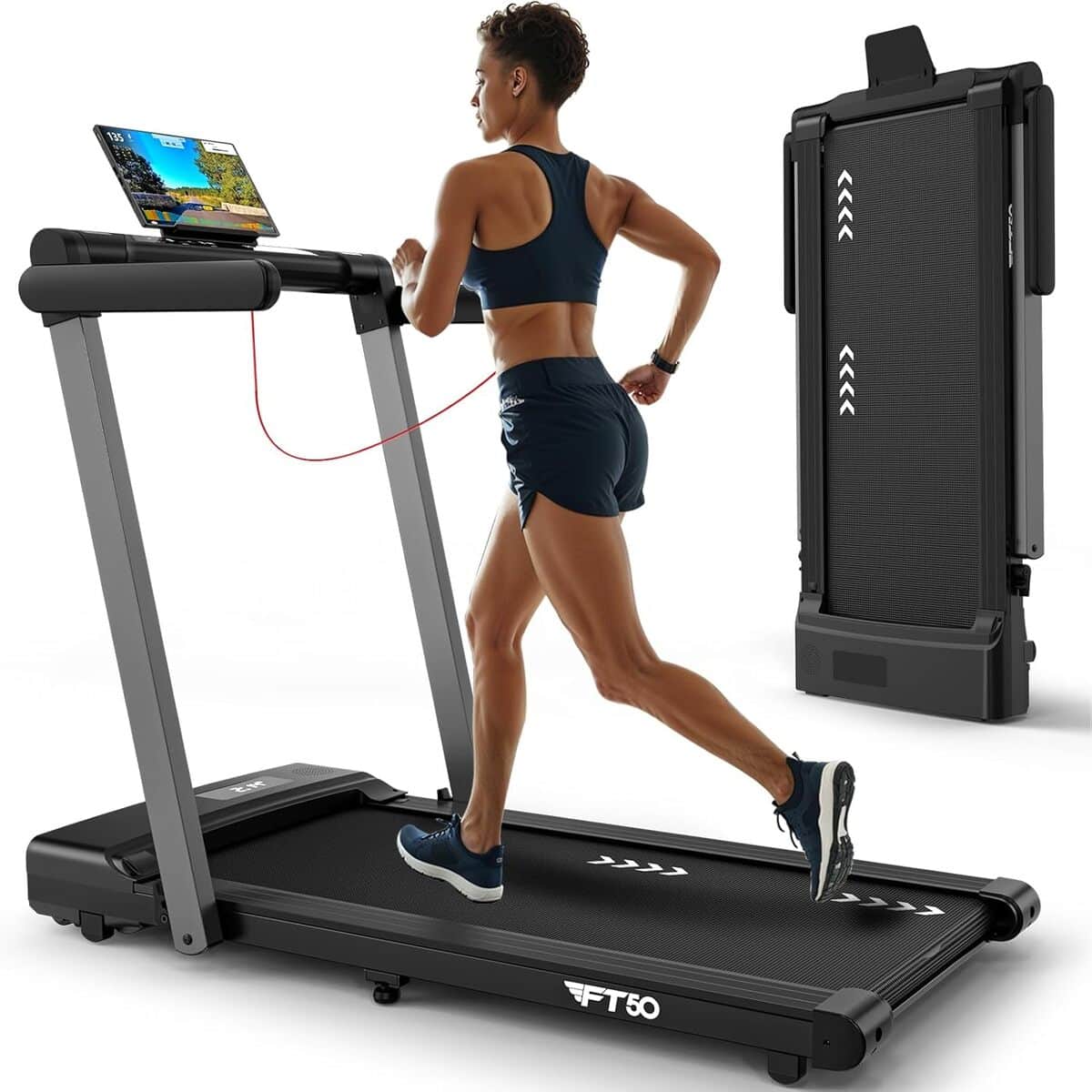 Test : tapis de course pliable FYSIQ 12KM/H avec LED et télécommande