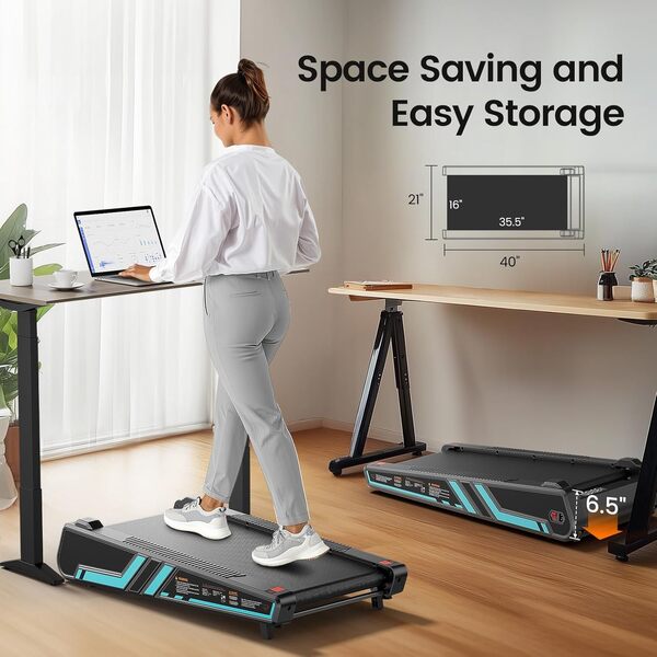 Repower Petit Tapis de Marche pour la Maison et Le Bureau, Tapis Roulant Portable sous Le Bureau avec Inclinaison Fixe de 7% et Inclinaison réglable de 2%, capacité de 136 kg