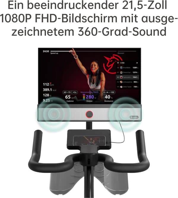 YESOUL G1M Plus Vélo d'appartement ergomètre silencieux pour entraînement cardio avec nouvel écran FHD de 21,5