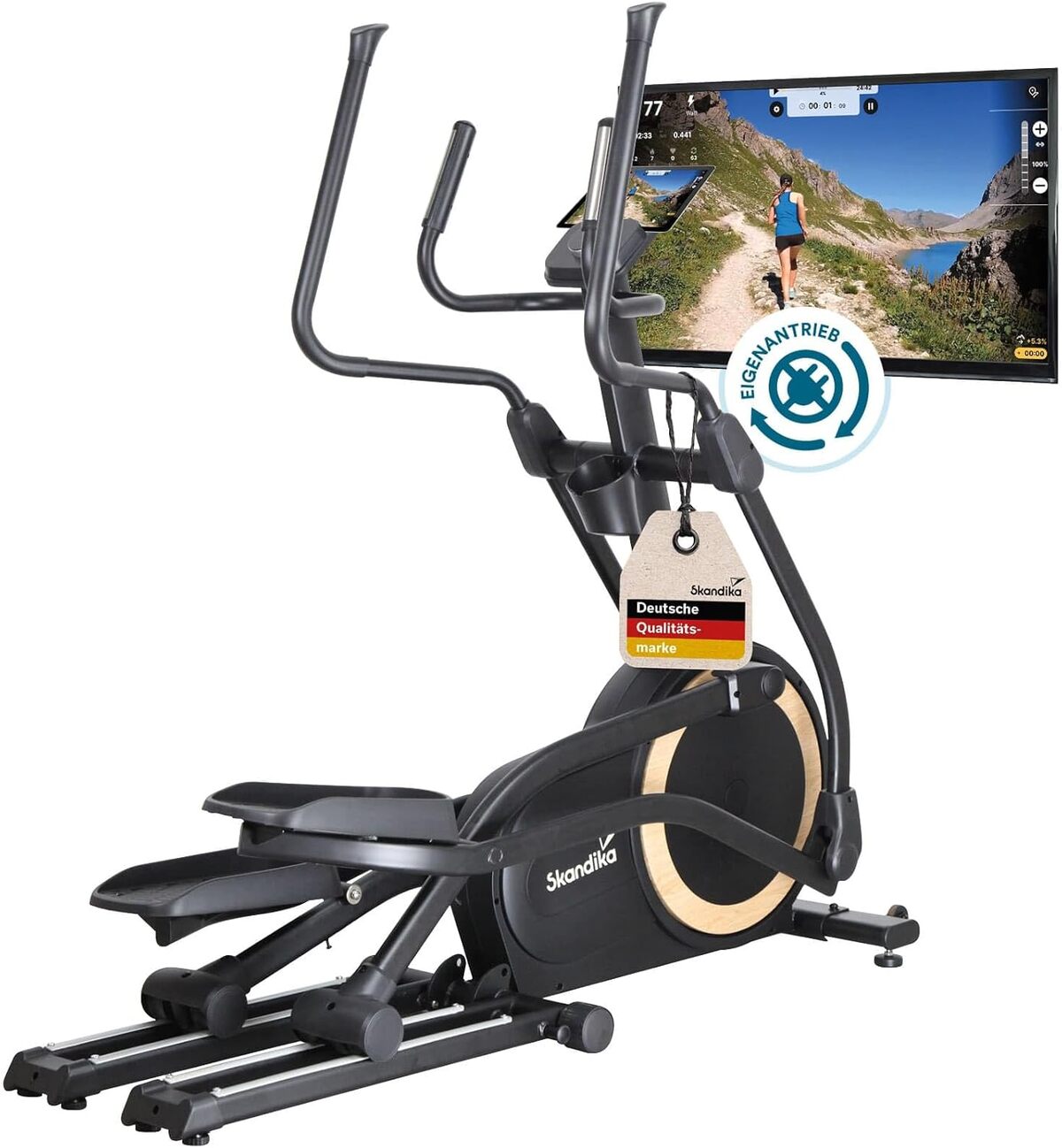 Test du Skandika Carbon P25-G : vélo elliptique pliable et connecté