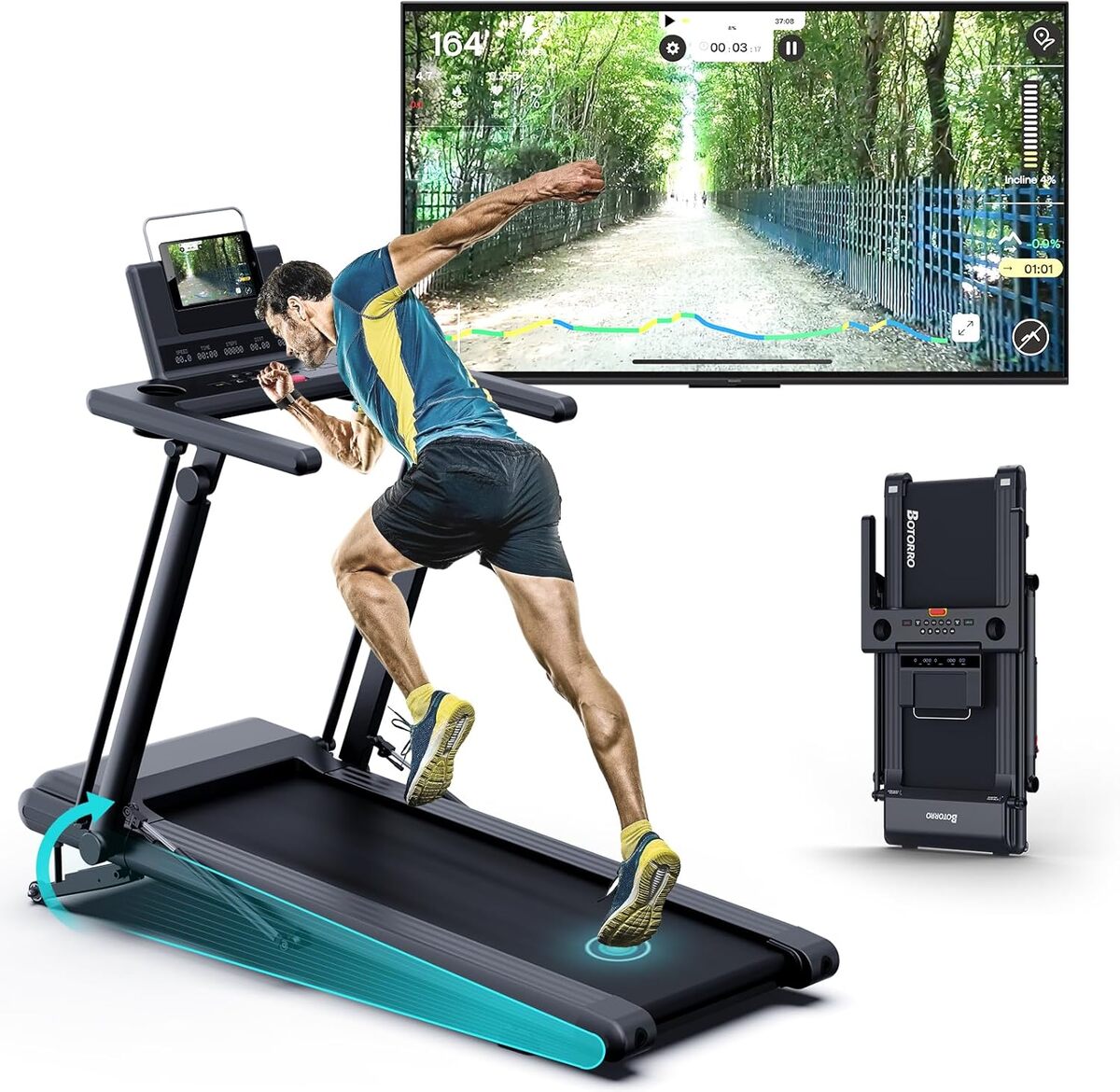 Test du tapis de course pliable Botorro : performance et confort