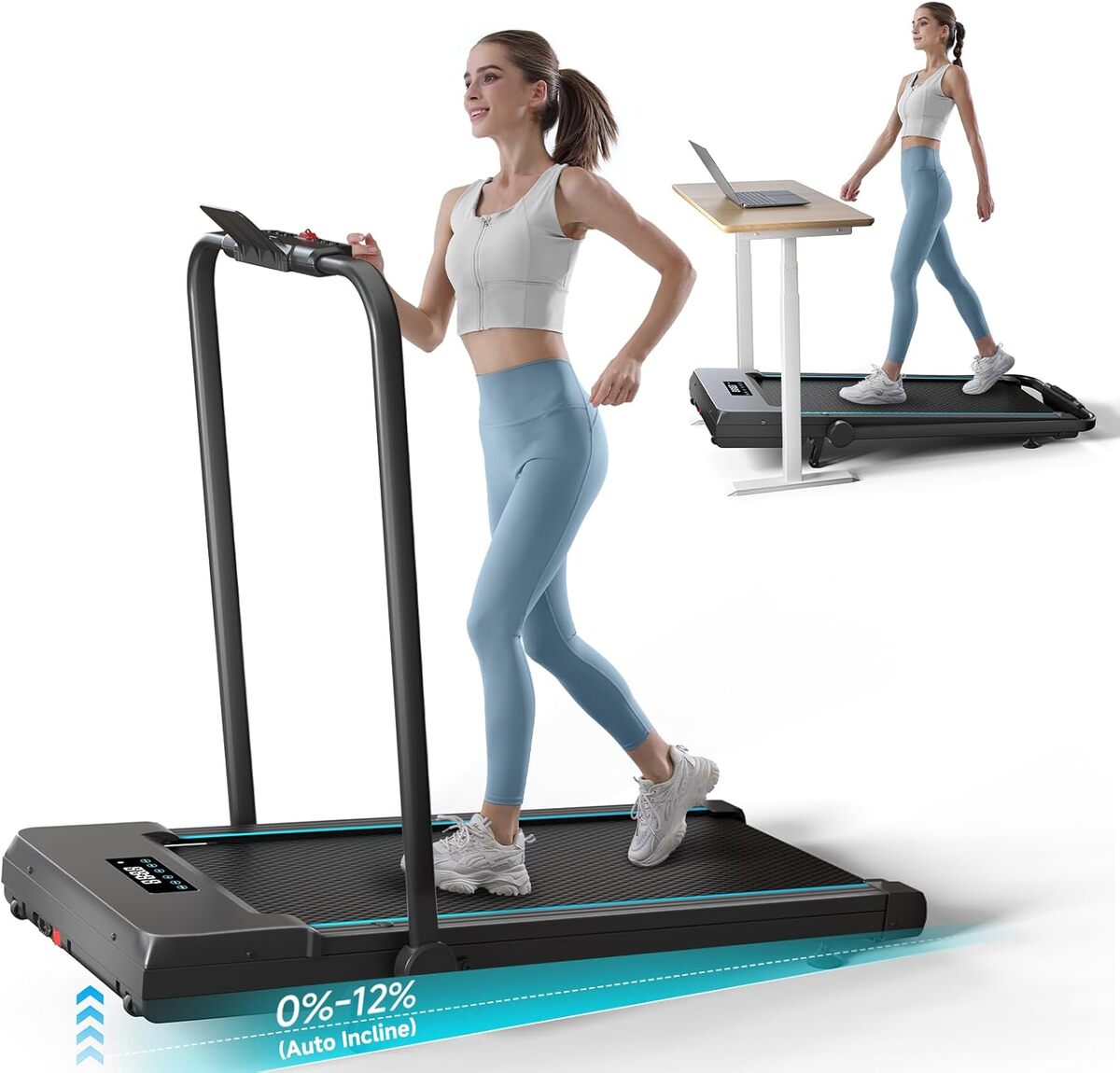 Test du tapis de marche pliable avec inclinaison automatique et télécommande