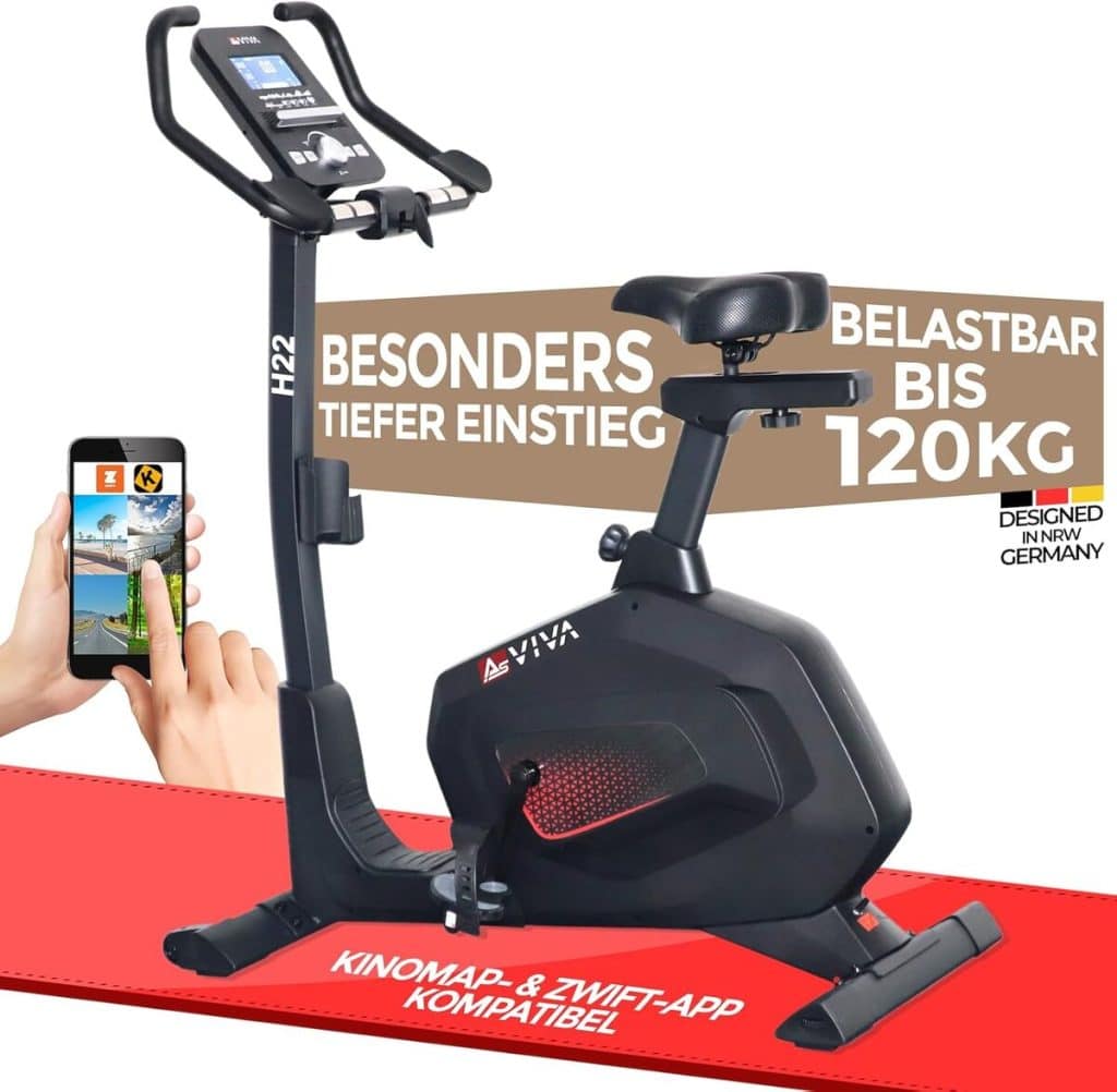 Test du vélo d'appartement AsVIVA H22 Pro Bluetooth