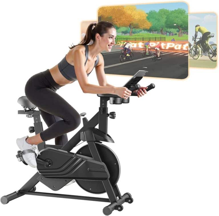 RENPHO Vélo d'exercice, Vélo Stationnaire Intelligent AI pour la Maison, vélo de Spinning avec Résistance Magnétique à 24 Niveaux, Connectivité Bluetooth et Application