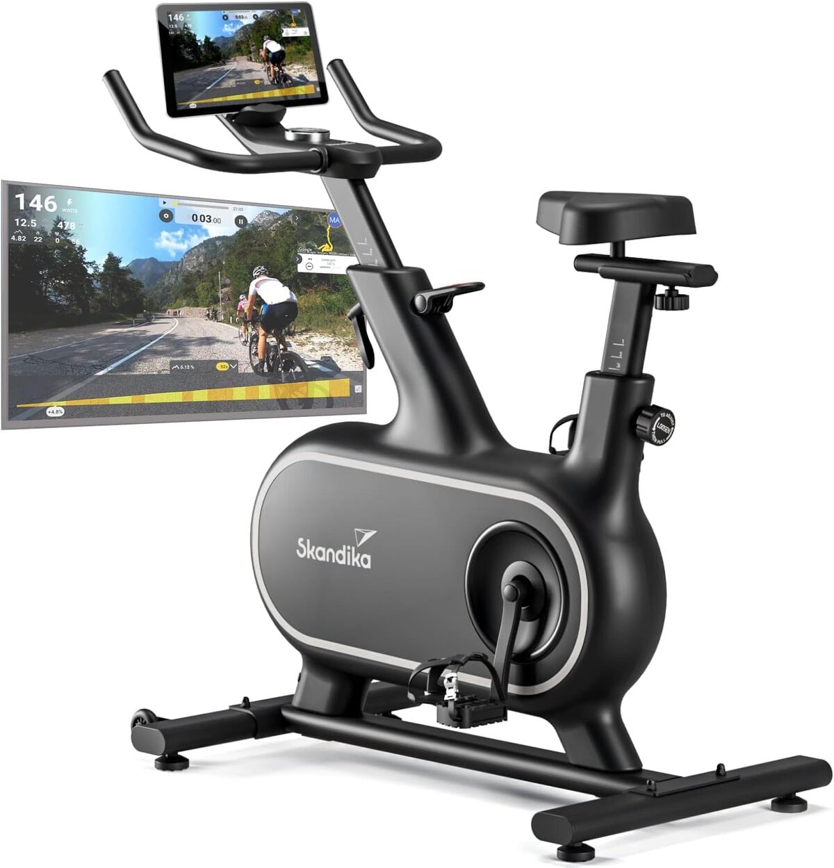 Test : skandika Cykling P12-H, vélo d'appartement connecté