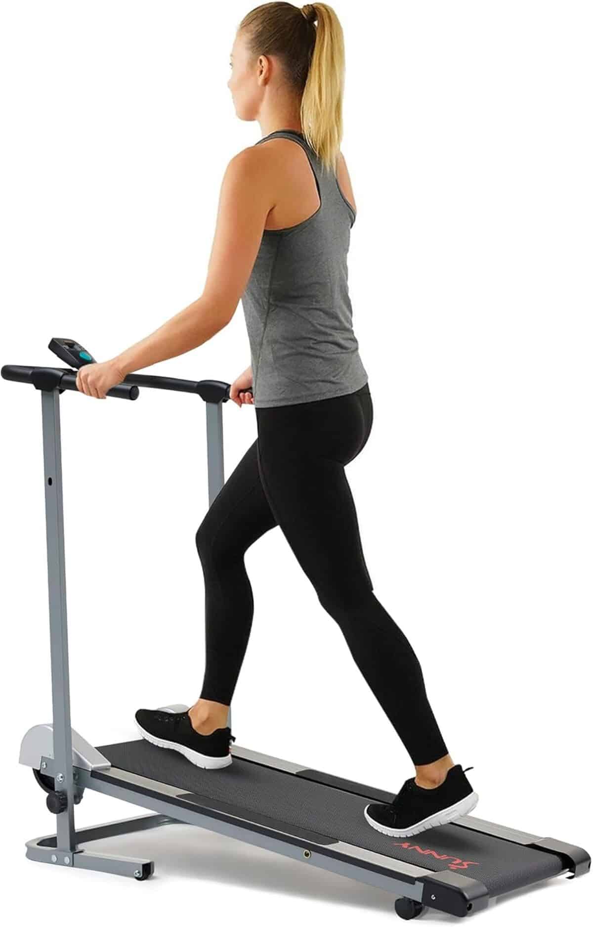 Test du Sunny Health & Fitness tapis de course manuel pliable et compact