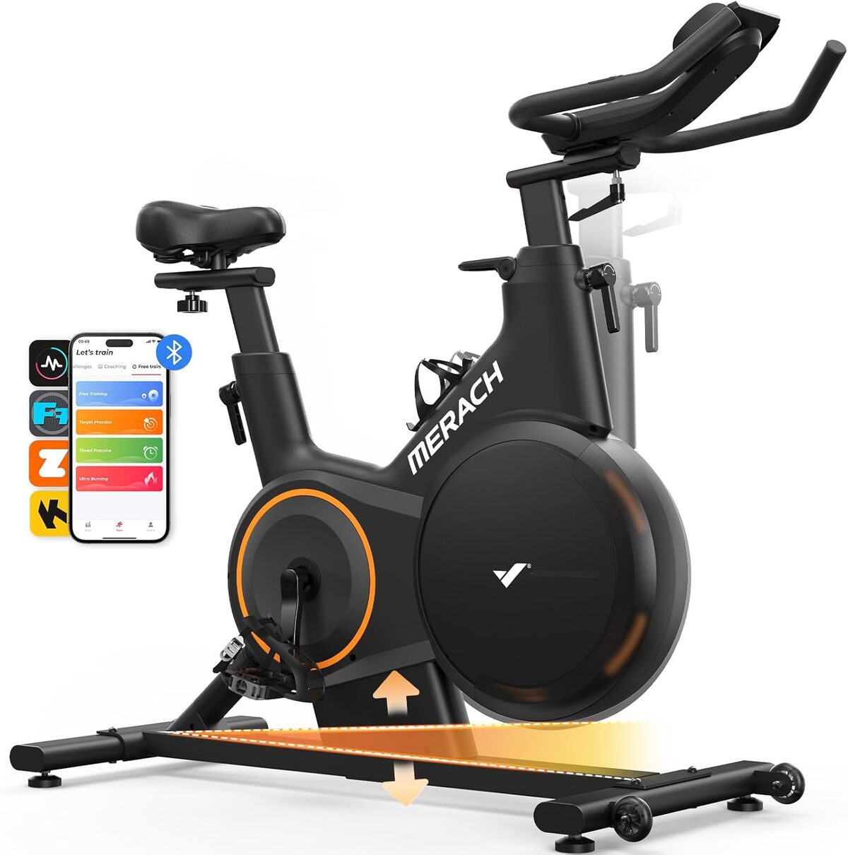 Test : merach vélo d'appartement inclinable pour un entraînement cardio silencieux