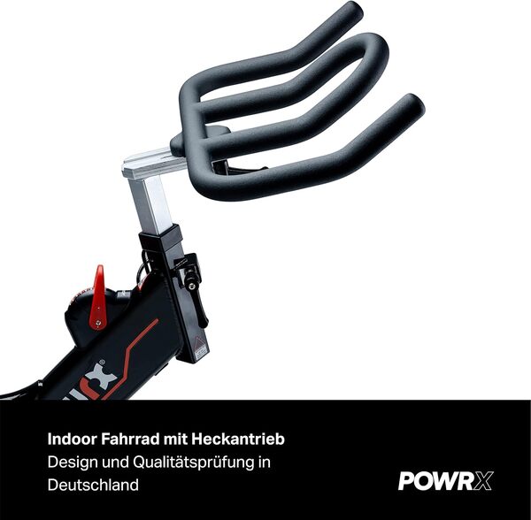 POWRX Vélo d'intérieur I vélo d'appartement avec frein magnétique I ergomètre home trainer réglable en hauteur I vélo fitness vélo pour la maison