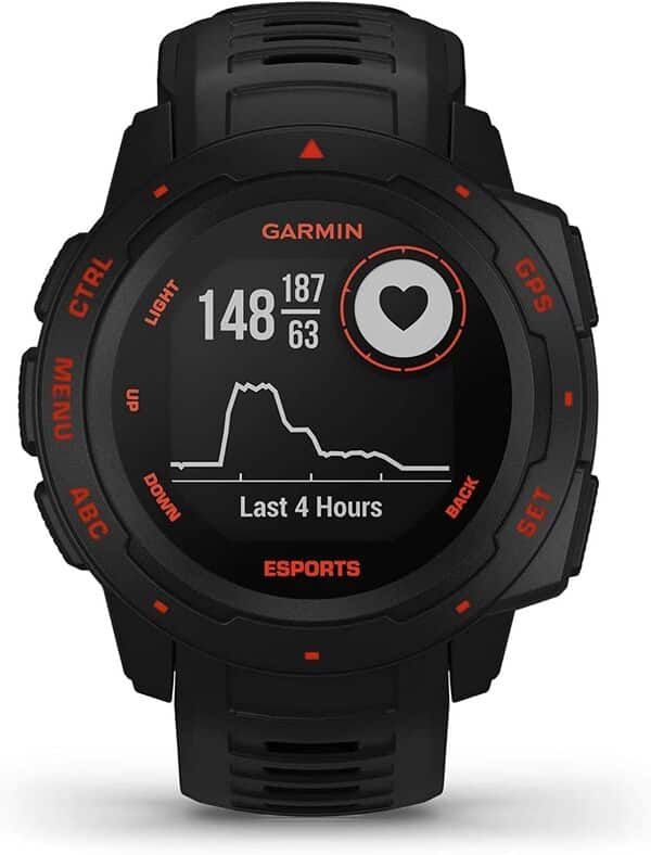 Garmin Instinct Esports Edition - Montre GPS connectée Robuste avec Profil d'activité Esports - Noir