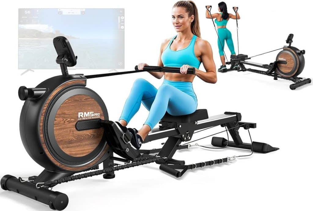 Test du rameur ORISYN bois noir avec ordinateur Bluetooth