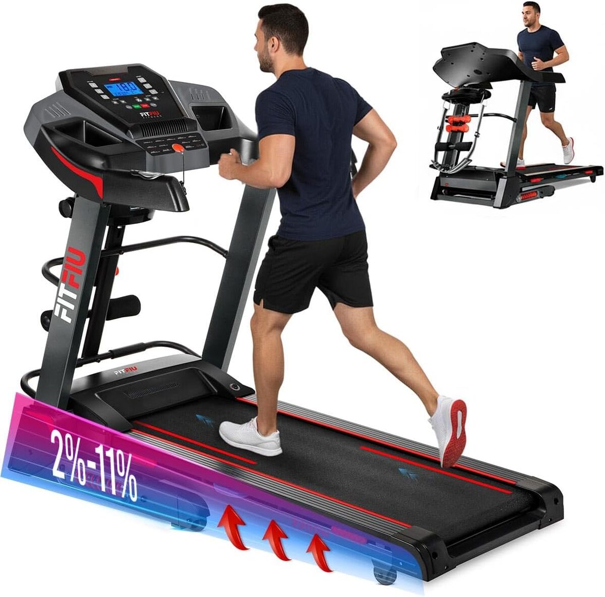 Test du tapis de course FITFIU MC-500 : pliant et connecté