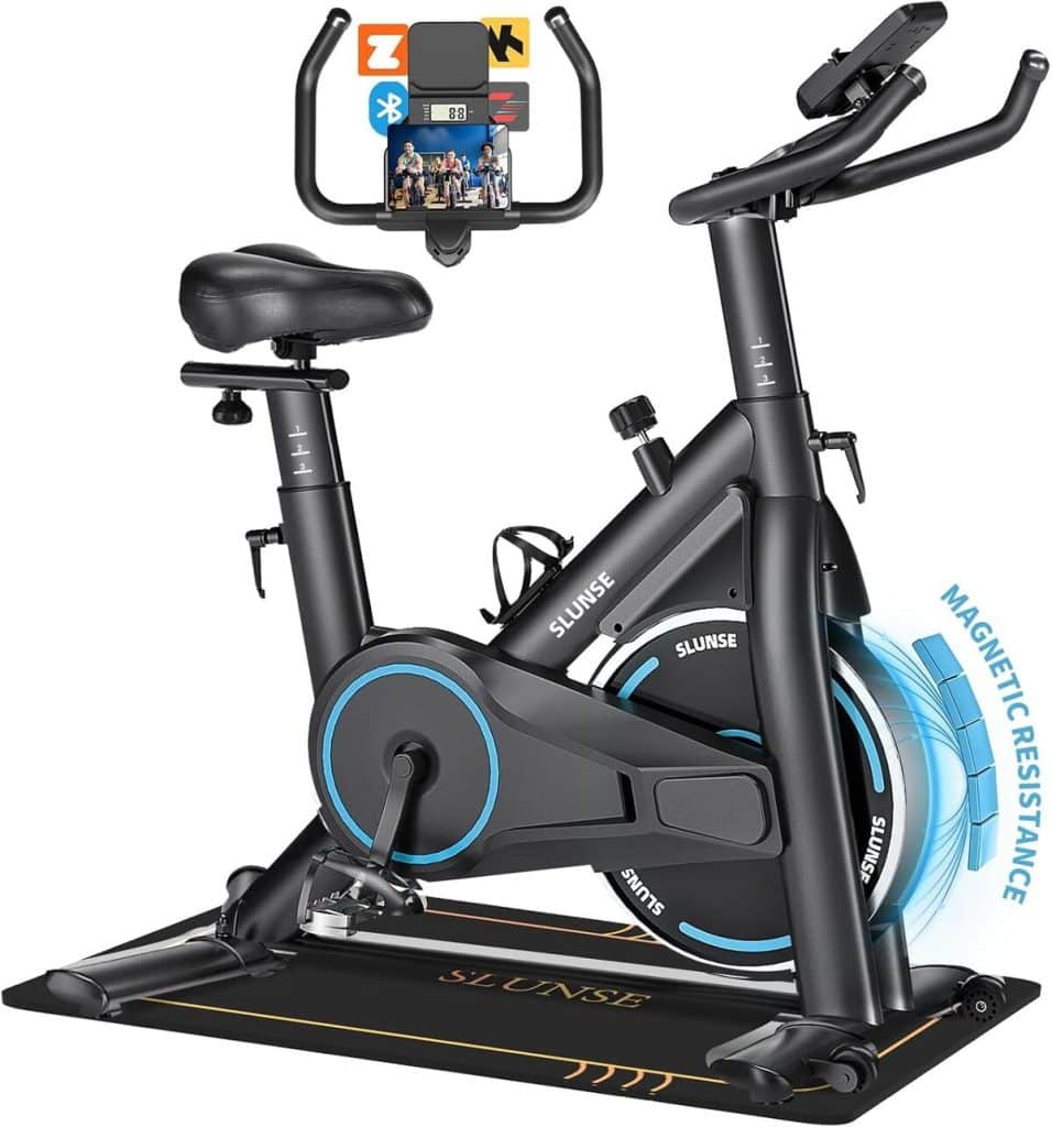 Test du vélo d'appartement SLUNSE : confort et résistance ajustable