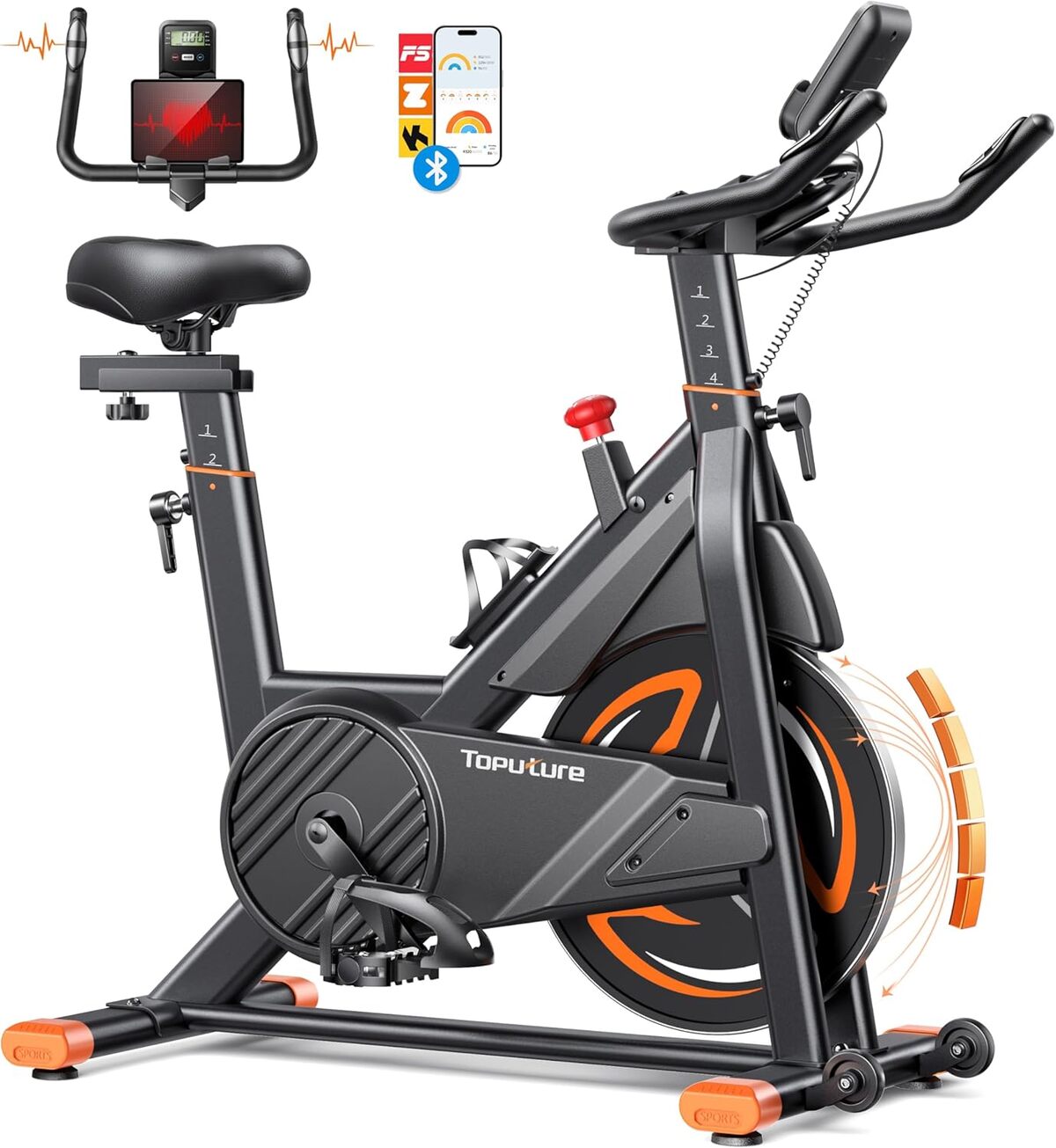 Test du vélo d'appartement Toputure résistance magnétique 100