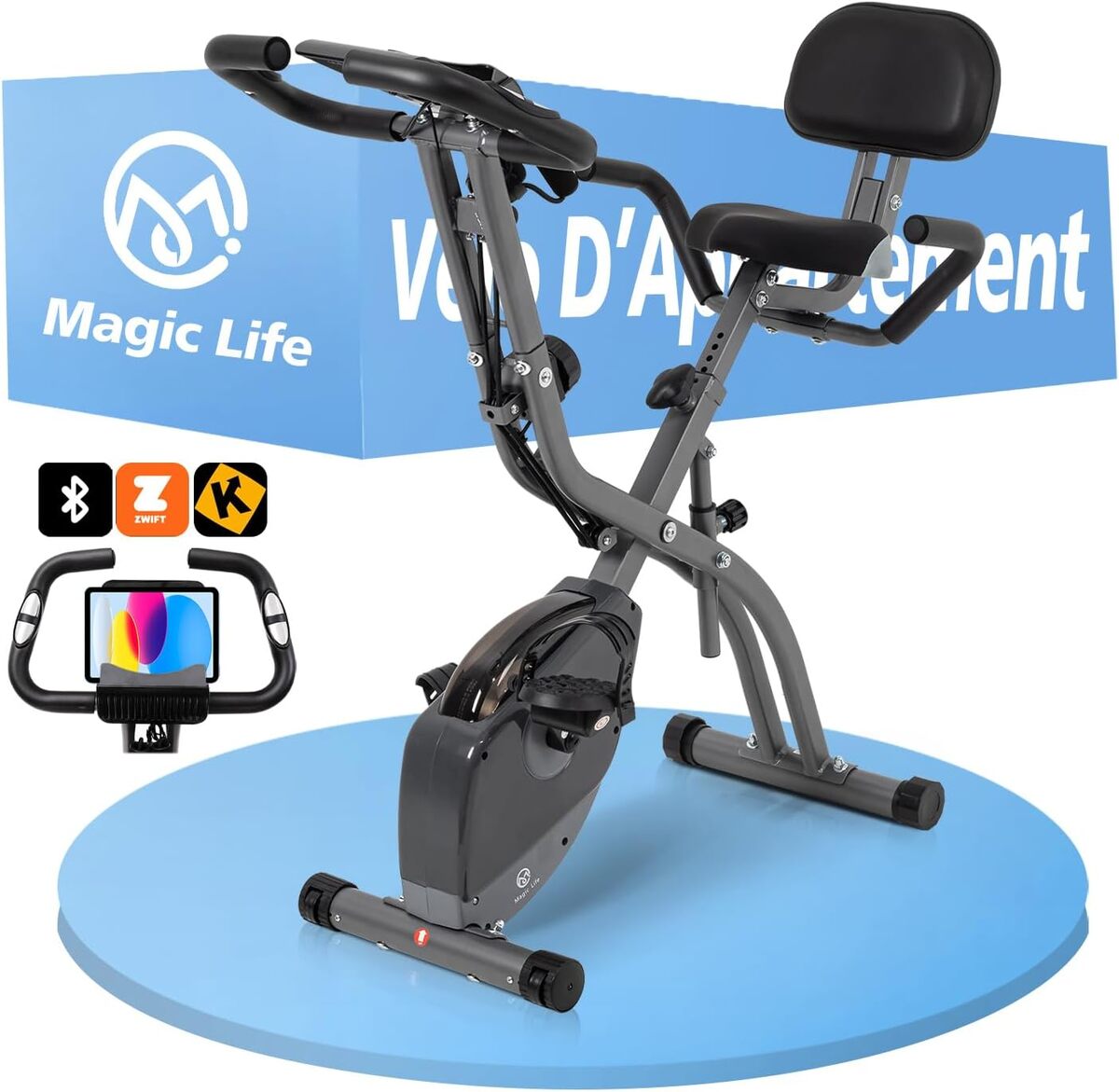 Test : vélo d'appartement pliable 10 niveaux de résistance