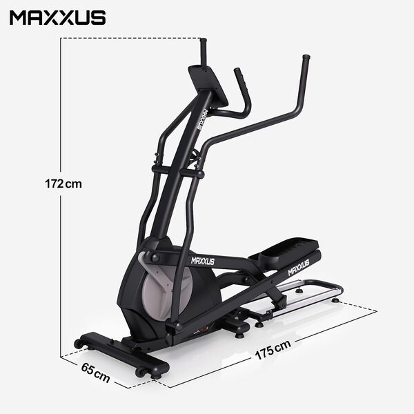 MAXXUS Velo Elliptique CX 4.3f - Moniteur LCD, Professionnel, Pliable, Compact, Ergonomique - Vélo Elliptique d'Appartement, Machine de Sport, Fitness Materiel, Materiel Sport Maison, Cardio