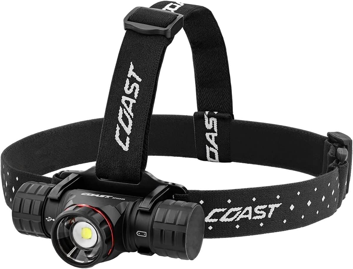 Test lampe frontale LED Coast XPH34R : puissance et zoom