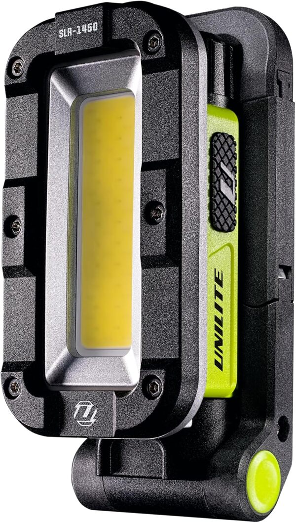 Unilite SLR-1450 Lampe d'inspection compacte rechargeable USB avec batterie amovible | 1450 lumens | Portée du faisceau de 53 m | IPX5