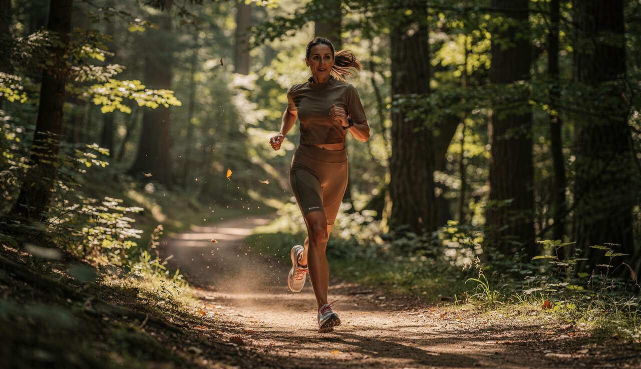 Course nature et connexion avec l'environnement