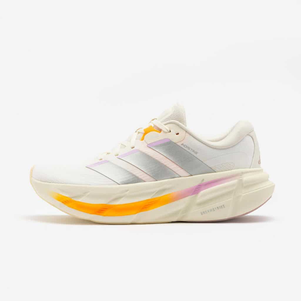 Test : chaussures running femme Decathlon adidas Adistar 5 blanche beige orange
