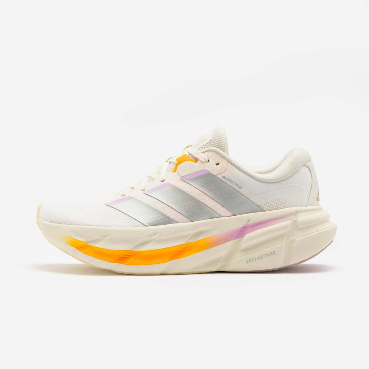 Test : chaussures running femme Decathlon adidas Adistar 5 blanche beige orange